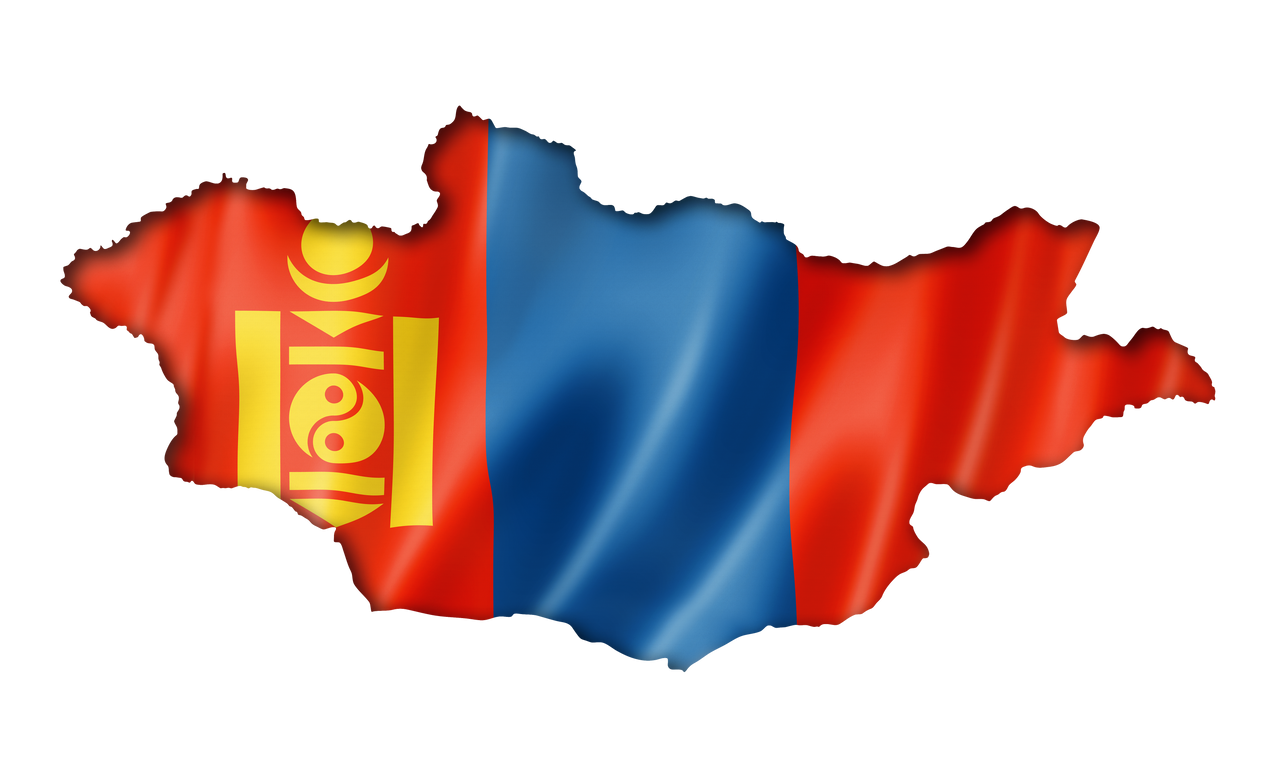 Mongolia Flag Map